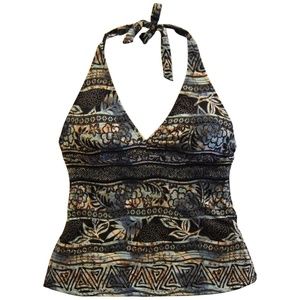 NWT Heat Womens Halter Tankini Swimsuit Top M Medium 6 8